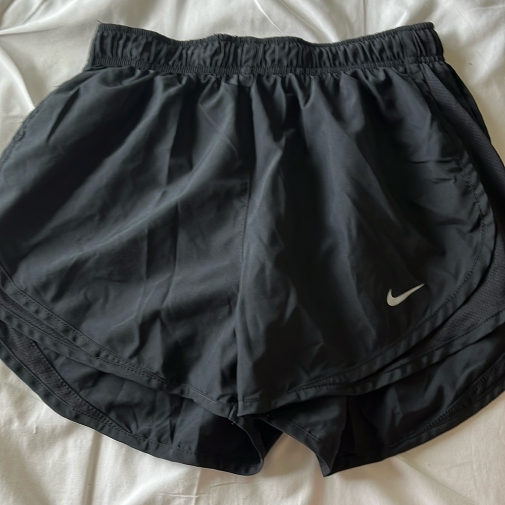 women’s nike dri fit athletic shorts, black, have small and large